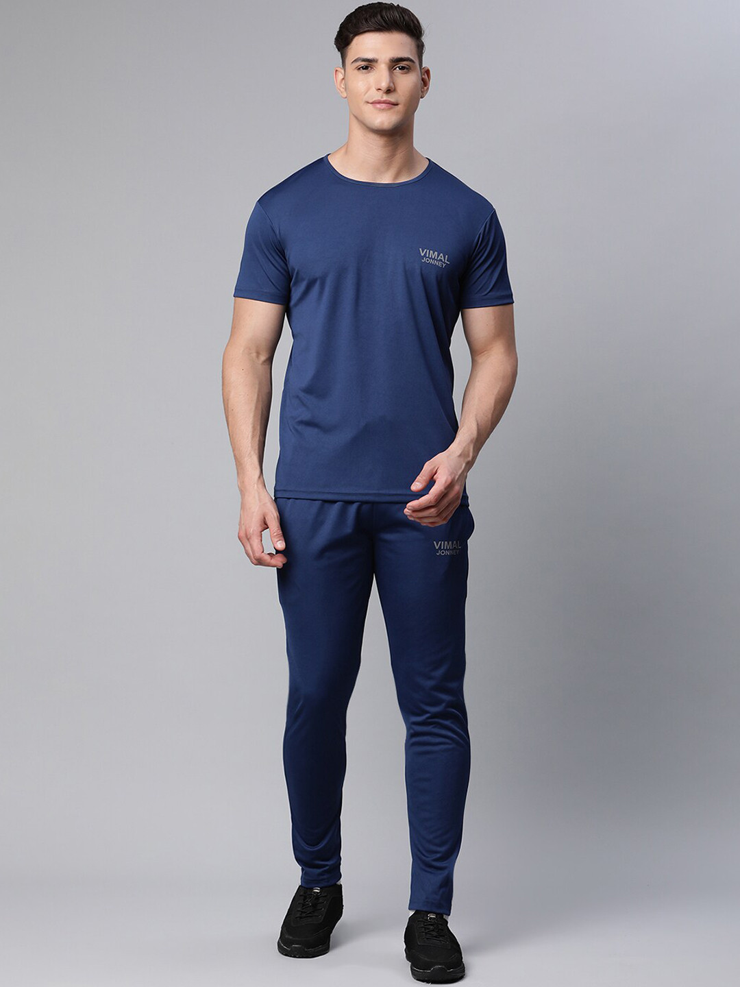 MACK JONNEY Jonney Men Navy Blue Solid Track Suit