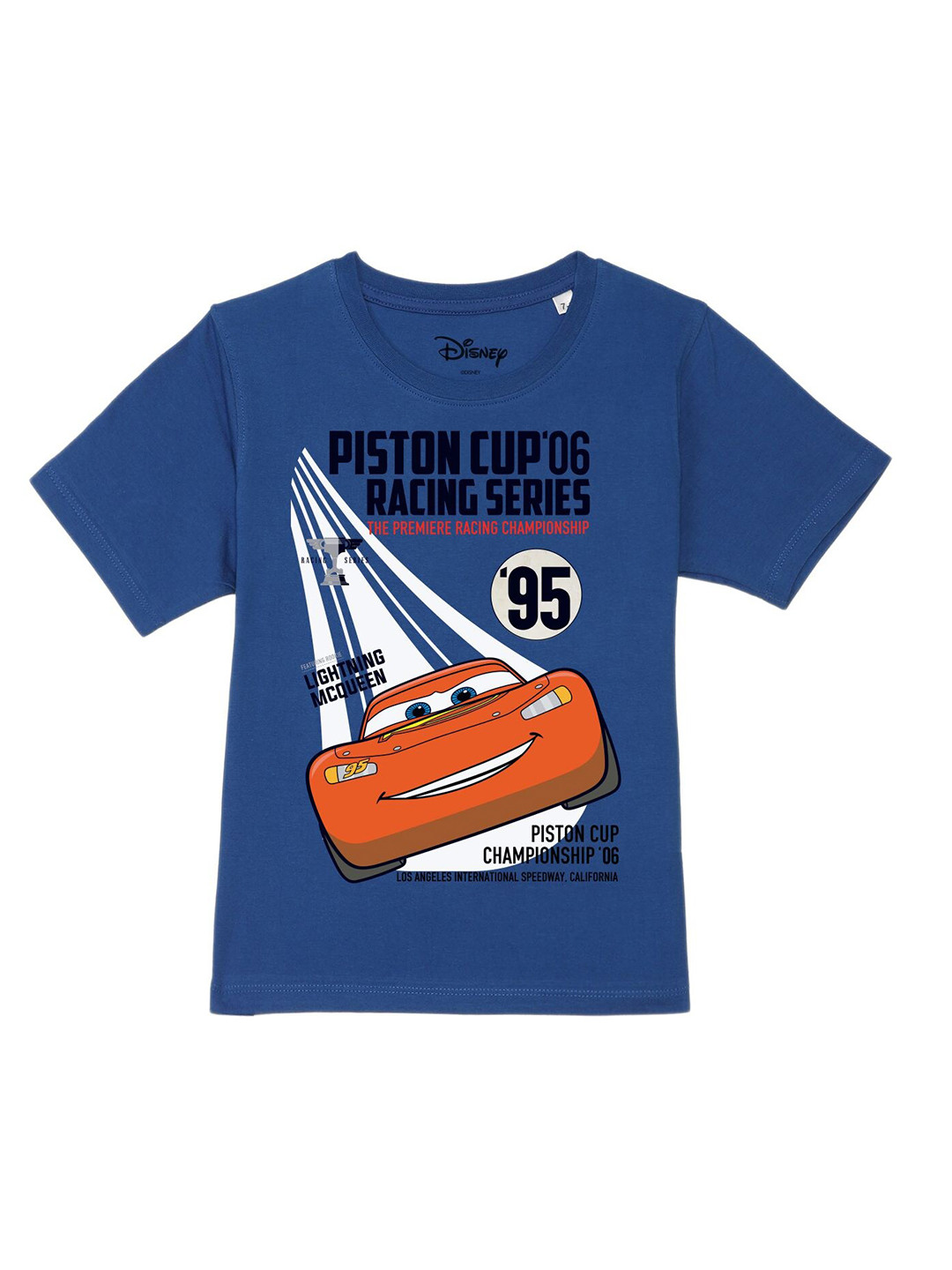 Disney by Wear Your Mind Boys Blue & Orange Cars Printed T-shirt