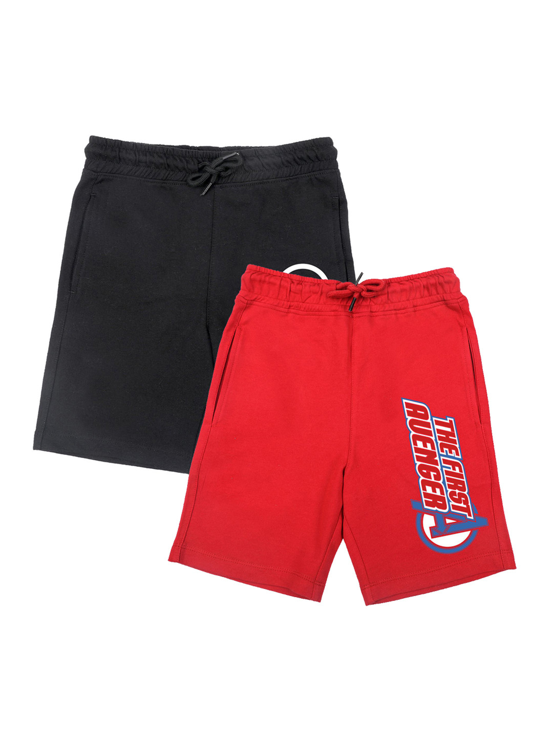 Marvel by Wear Your Mind Boys Set Of 2 Red Printed Avengers Shorts