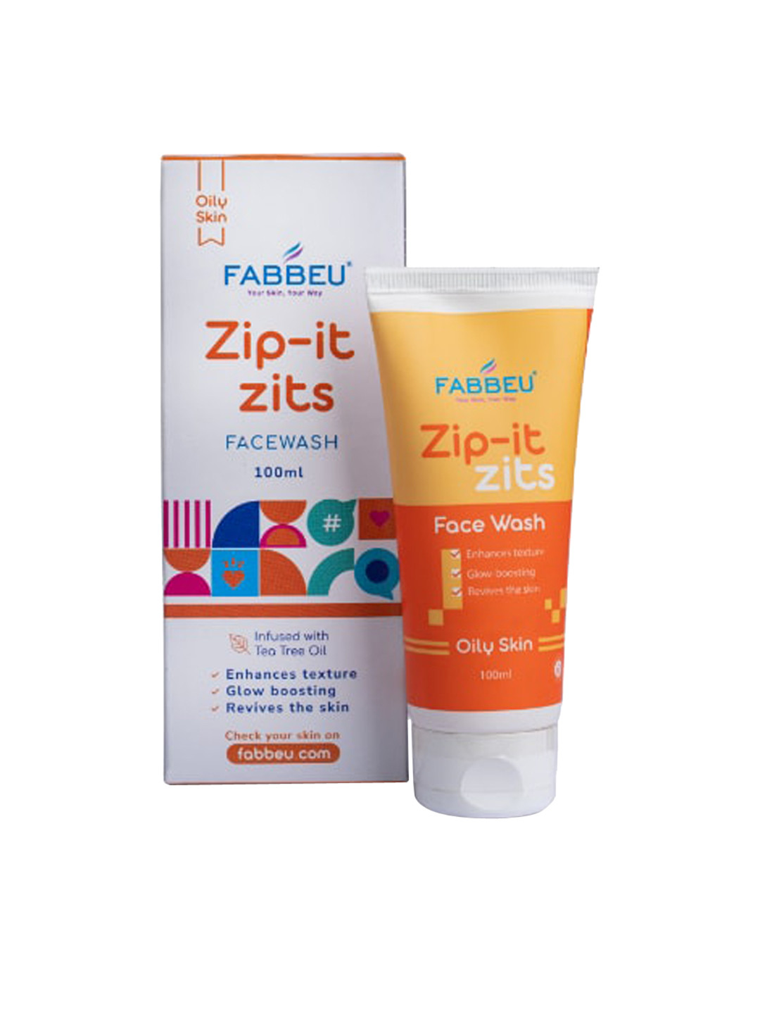 FABBEU Zip-It-Zits Face Wash for Oily Skin - 100 ml