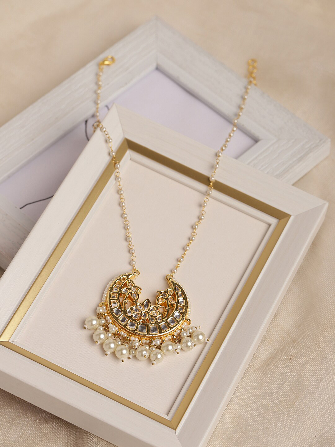 Ruby Raang White & Gold-Plated Brass Chain