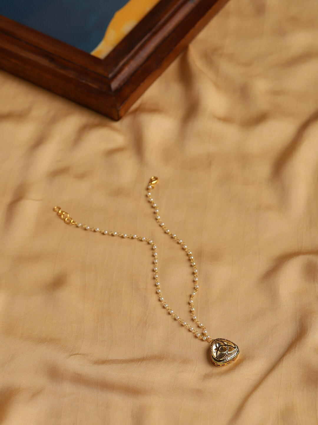 Ruby Raang Gold-Plated & White Chain