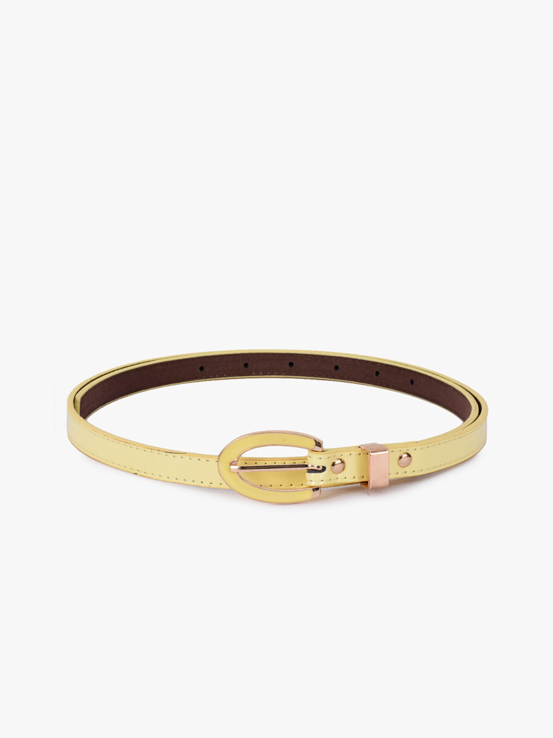 BuckleUp Women Yellow Slim Belt