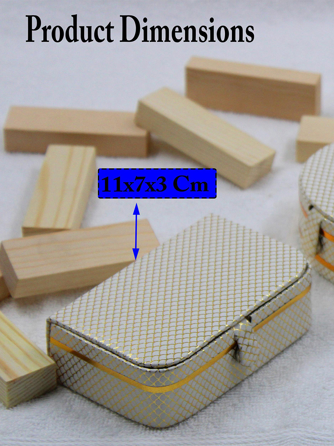 atorakushon Set Of 4 Cream-Coloured Printed Earrings Jewellery Organisers