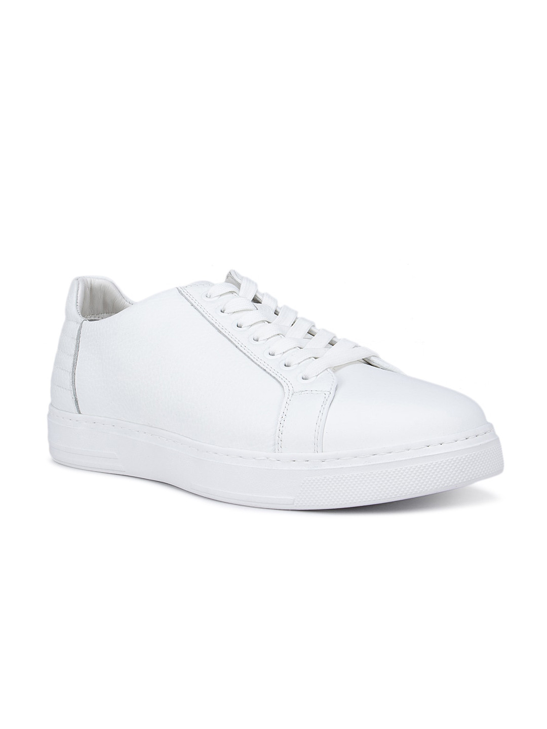 ROSSO BRUNELLO Men White Leather Sneakers