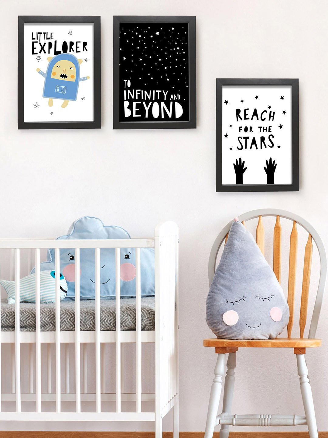 TIED RIBBONS Quotes Paper 3 Piece Wall Rectangle Paintings Wall Art - 10.2 x 13.6 In