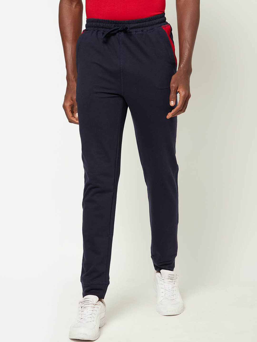 Sporto Navy Men Blue Solid Sports Joggers