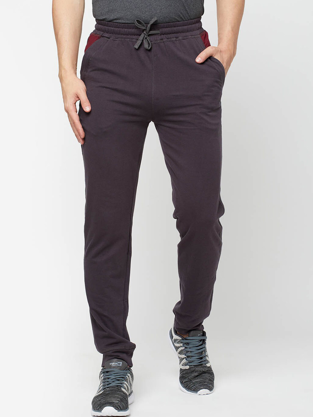 SPORTO Men Charcoal Grey Track Pants