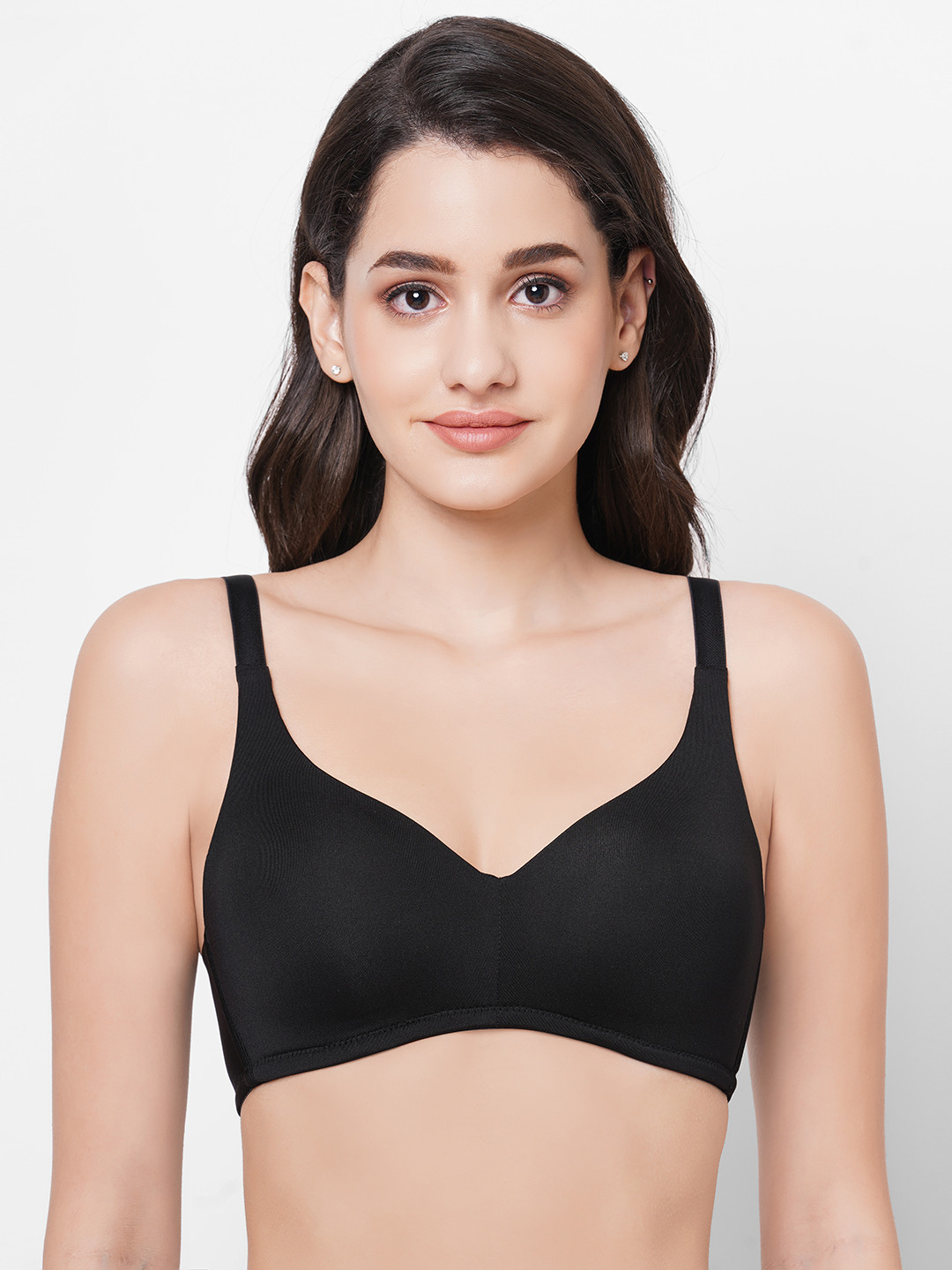 Wacoal Women Black Lightly Padded Non Wired Full Coverage T-shirt Bra