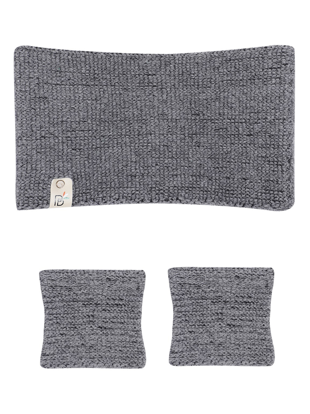 Bharatasya Unisex Grey Headband & Wrist Band