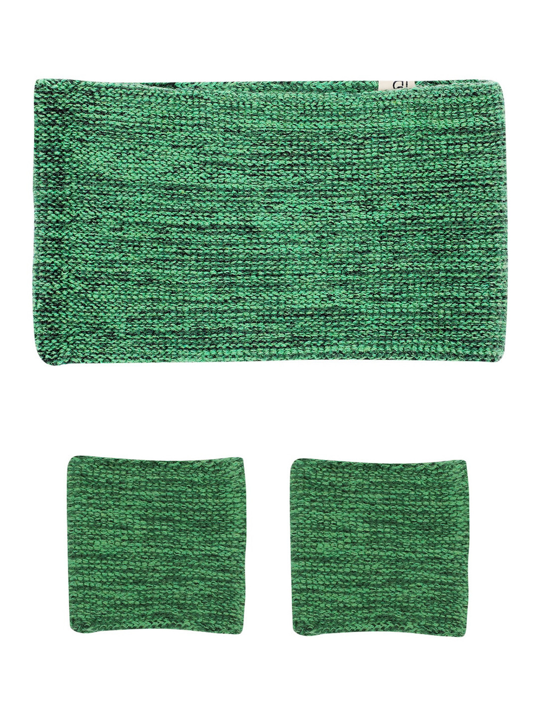 Bharatasya Unisex Green Headband & Wrist Band