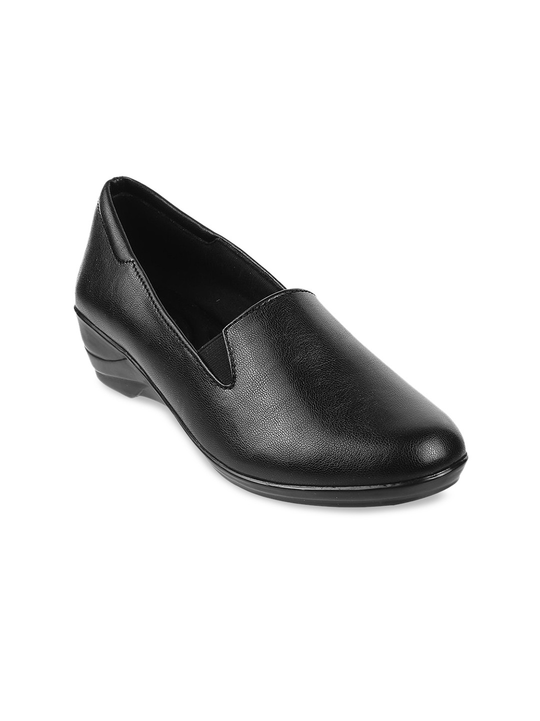 WALKWAY by Metro Black Solid Wedge Heel Sandal