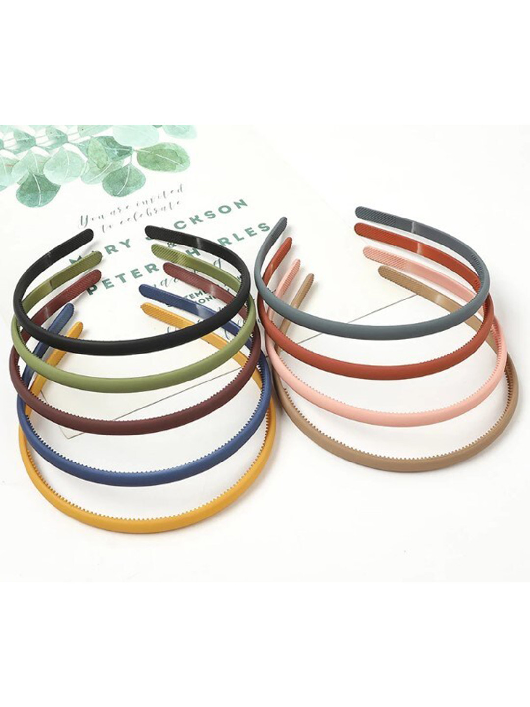 ANNA CREATIONS Women Pack of 12 Multicoloured Solid Hairband