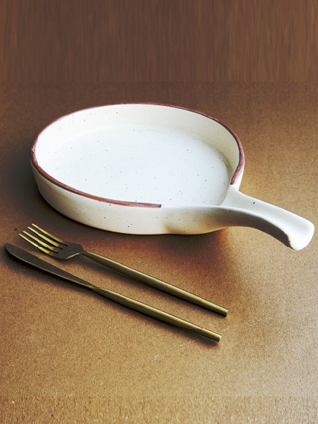 Folkstorys White Ceramic Pizza Platter