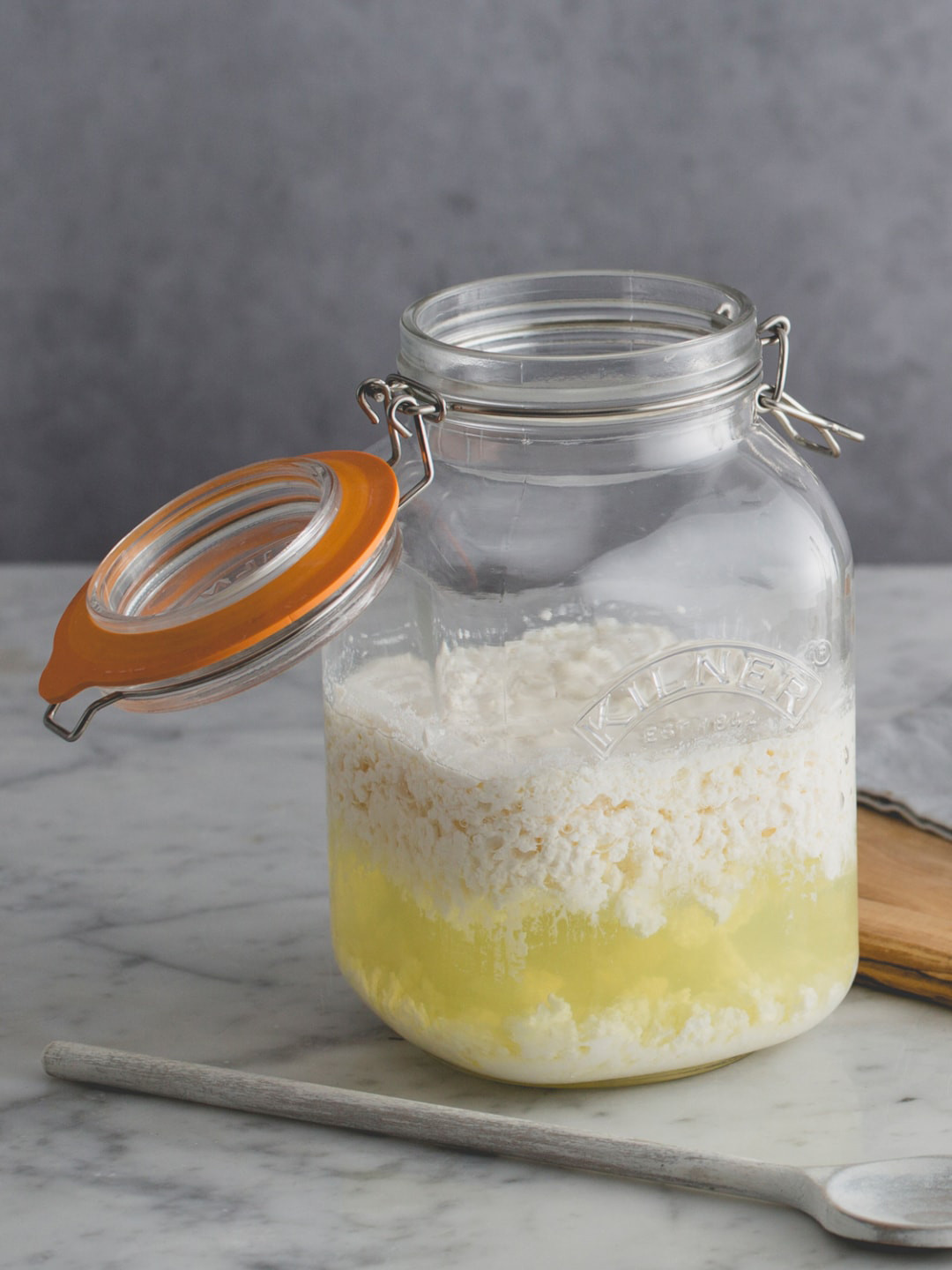 Kilner Transparent Glass Dishwasher Safe Wire Clamp Jar-1.5L