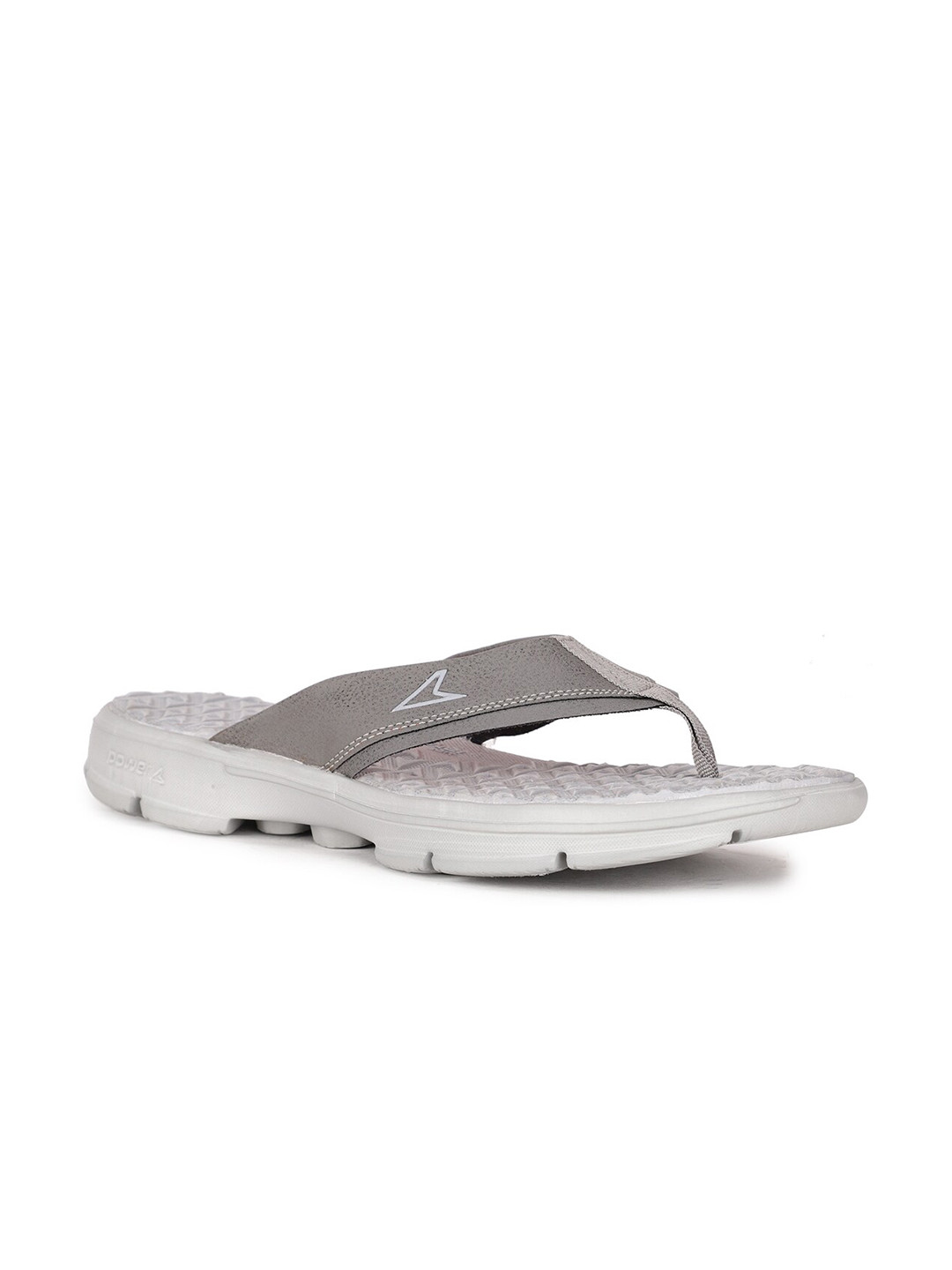 Power Men Grey Printed Thong Flip-Flop