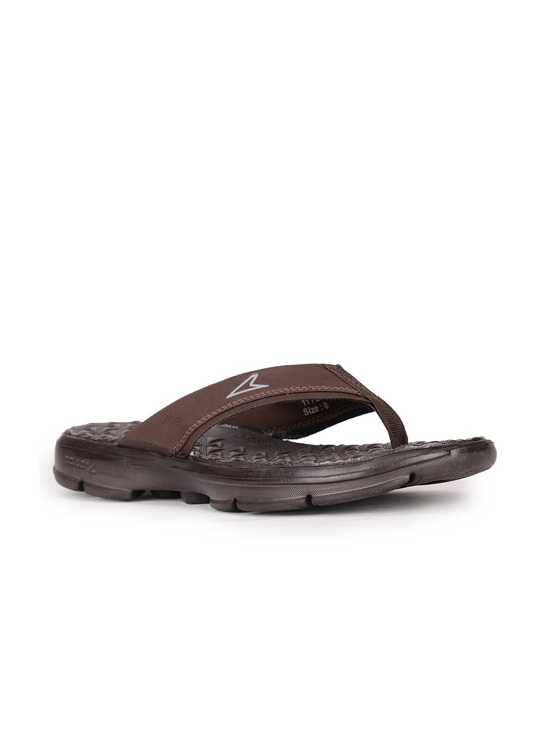 Power Men Brown Textured Room Slippers