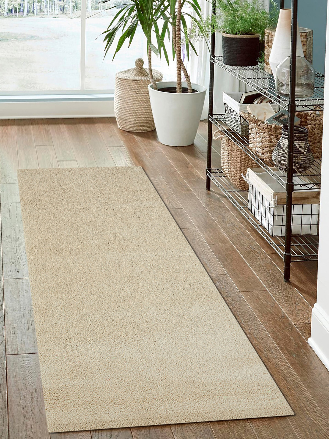 OBSESSIONS Cream-Coloured Solid Floor Runners