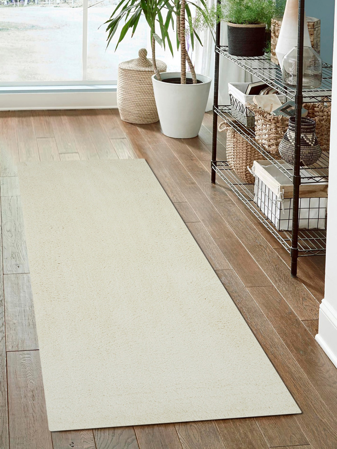 OBSESSIONS White Solid Floor Runners