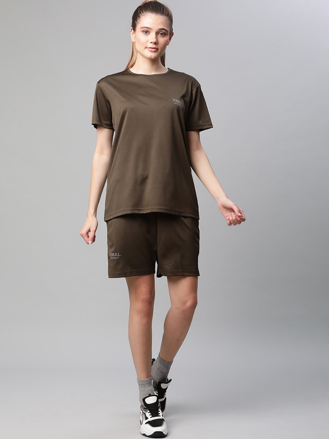 MACK JONNEY JONNEY Women Olive-Green Solid Tracksuit