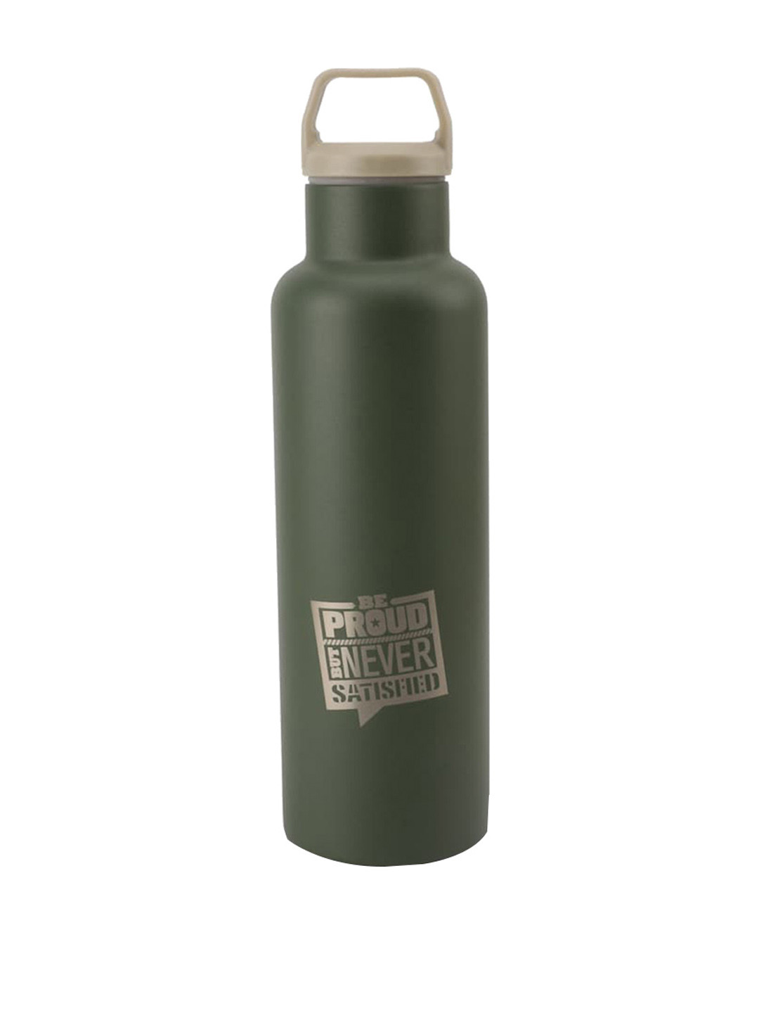 HOOM Green Typography Stainless Steel Double Wall Vacuum Flask - 600ml