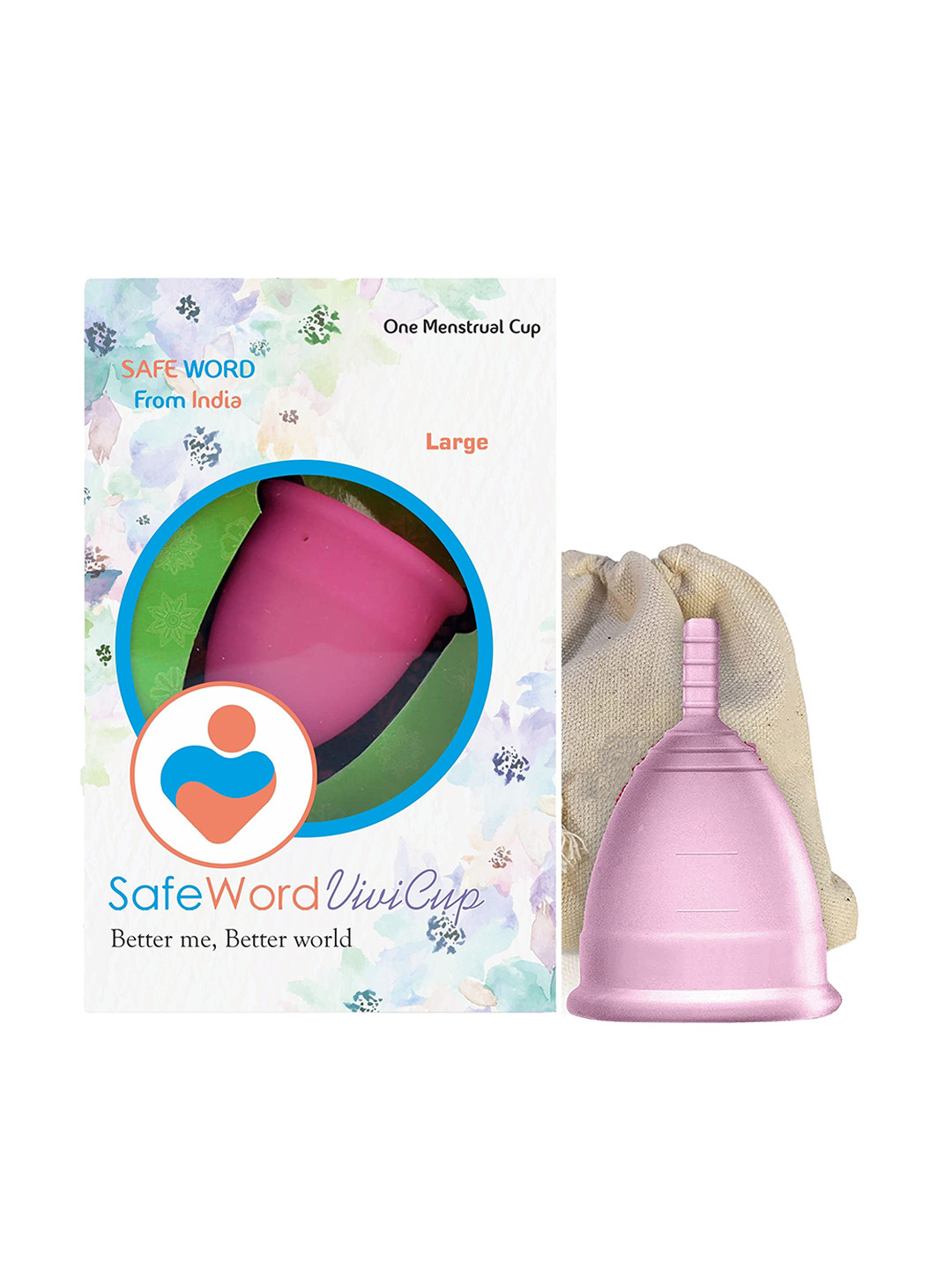 SafeWord Pink Better Me Better World Menstrual Cup - Large