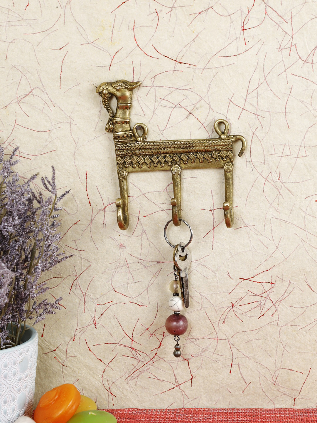 Imli Street Gold-Toned Camel Design Wall Hook