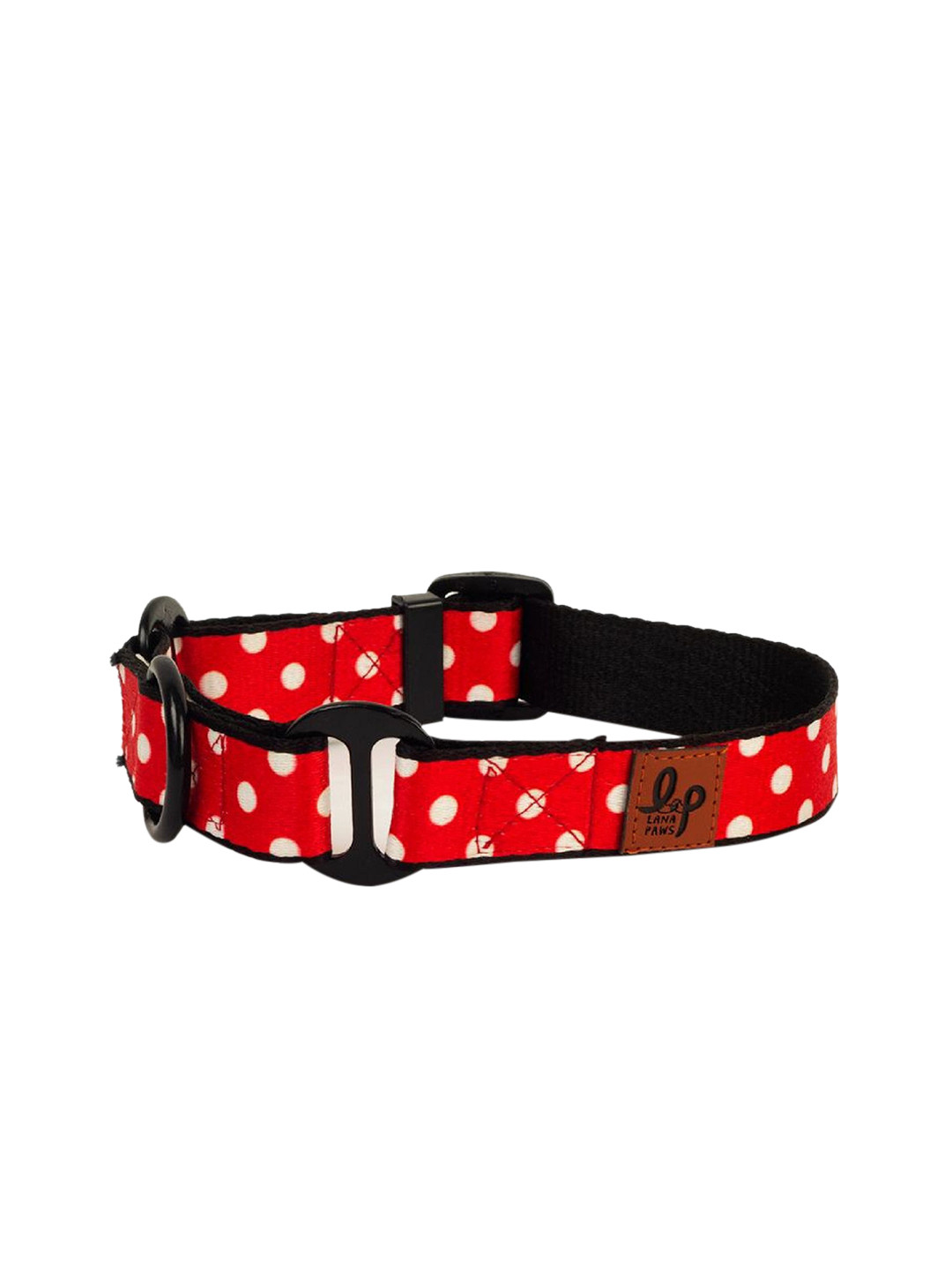 LANA PAWS Red & White Polka Dots Printed Dog Collar