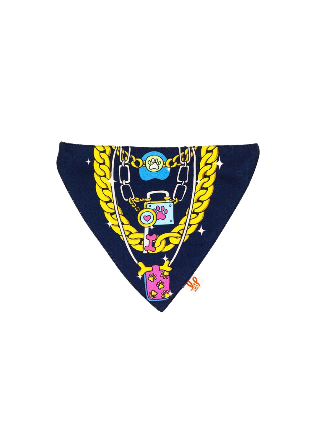 LANA PAWS Navy Blue Printed Dog Bandanas