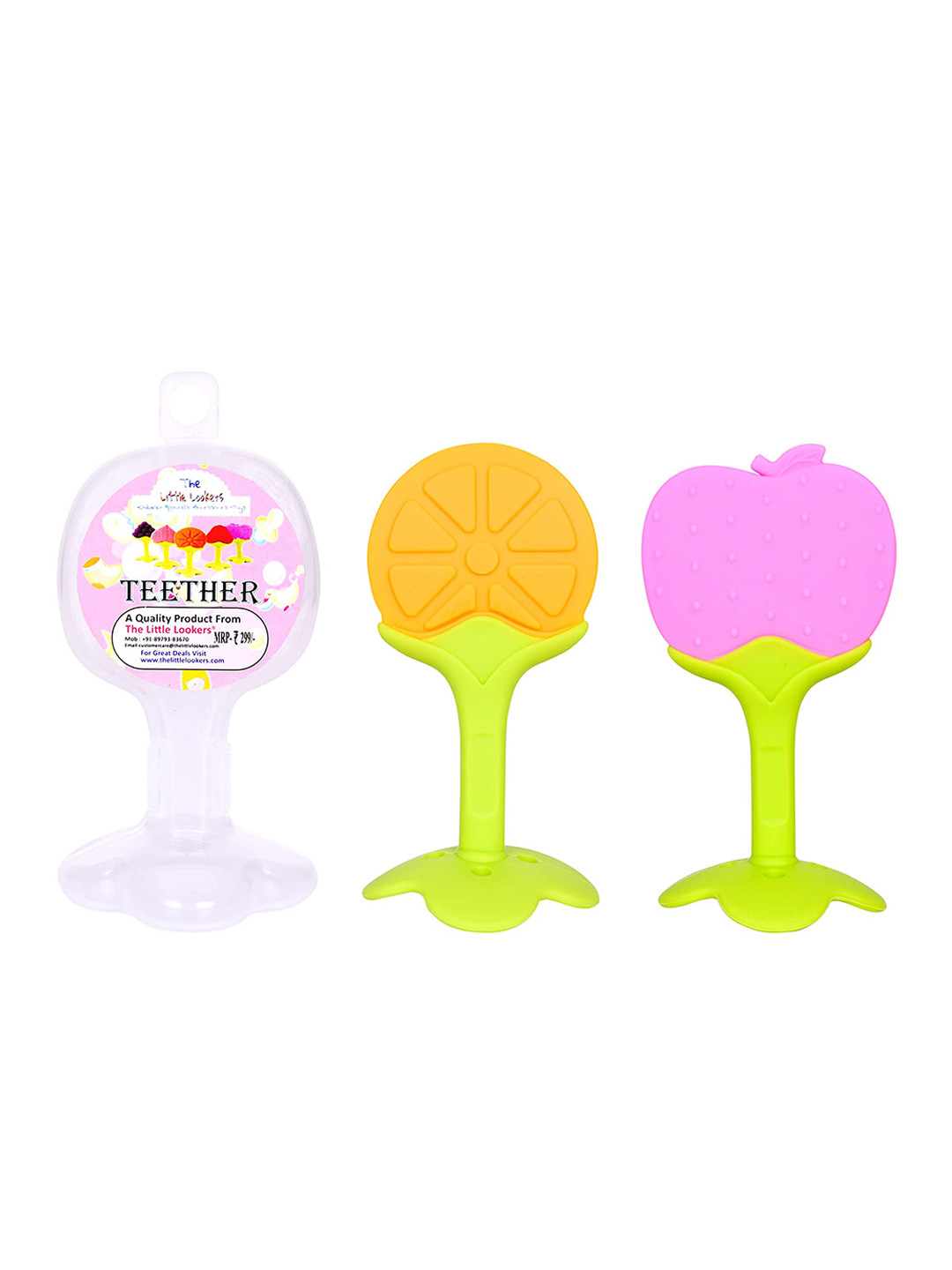 The Little Lookers Pack of 3 Fruit-Shaped Silicone BPA Free Teether