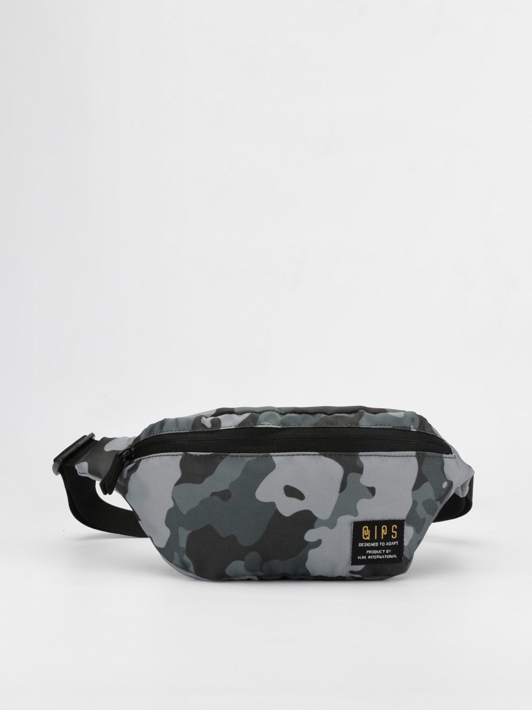 QIPS Grey Camouflage Printed High Quality Waist Bag