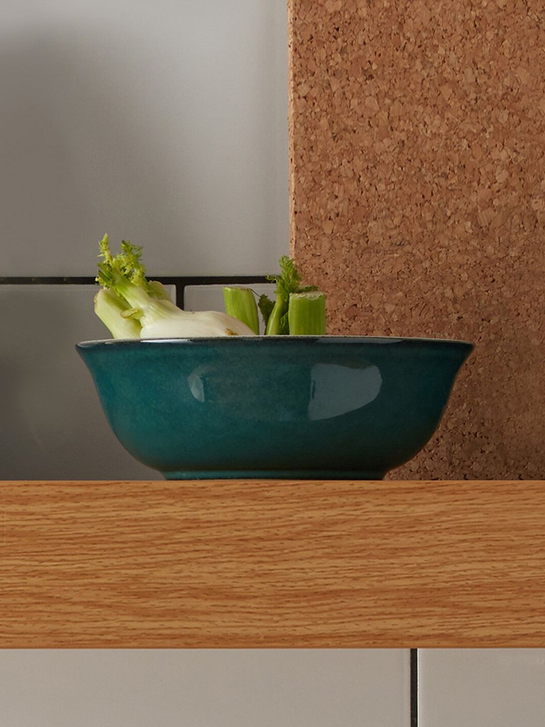 Denby Green & 1 Pieces Stoneware Glossy Bowls