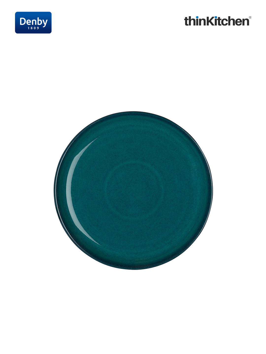 Denby Green Stoneware Solid Glossy Medium Plate
