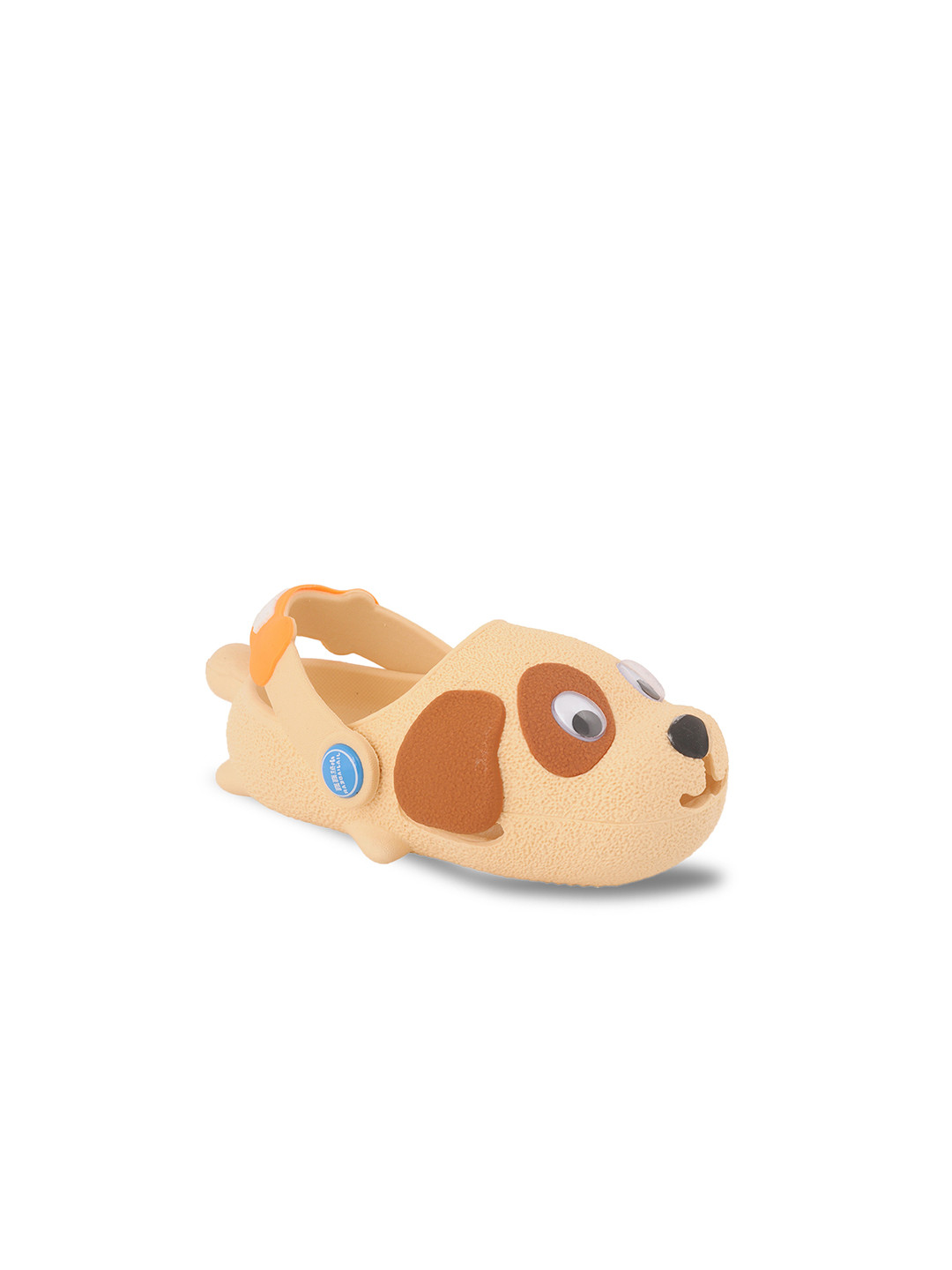 Yellow Bee Boys Beige & White Puppy Clogs