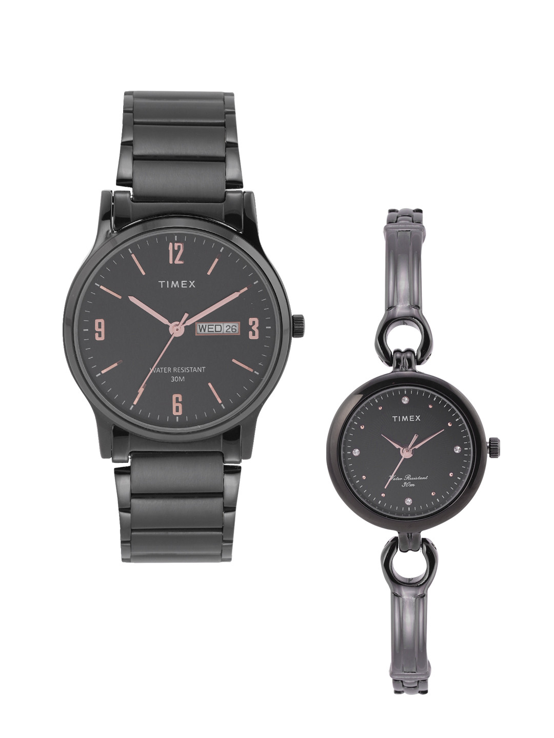 Timex Classics Set of 2 Bracelet Style Straps Analogue His & Her Watches TW00PR264