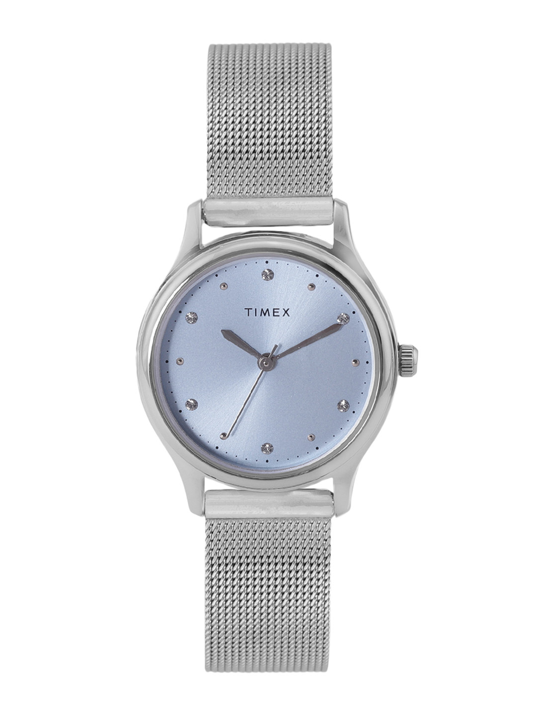 Timex Women Blue Solid Dial & Silver Toned Analogue Watch TW0TL8708