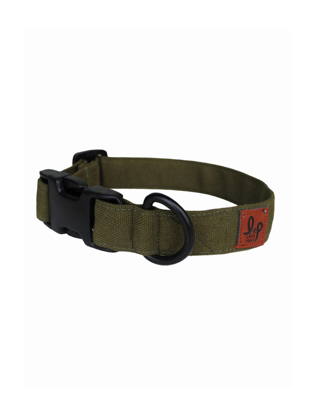 LANA PAWS Olive Self Design Dog Collar