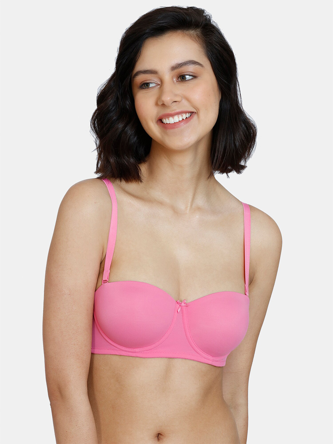 Zivame Pink & Pink Bra Underwired Lightly Padded