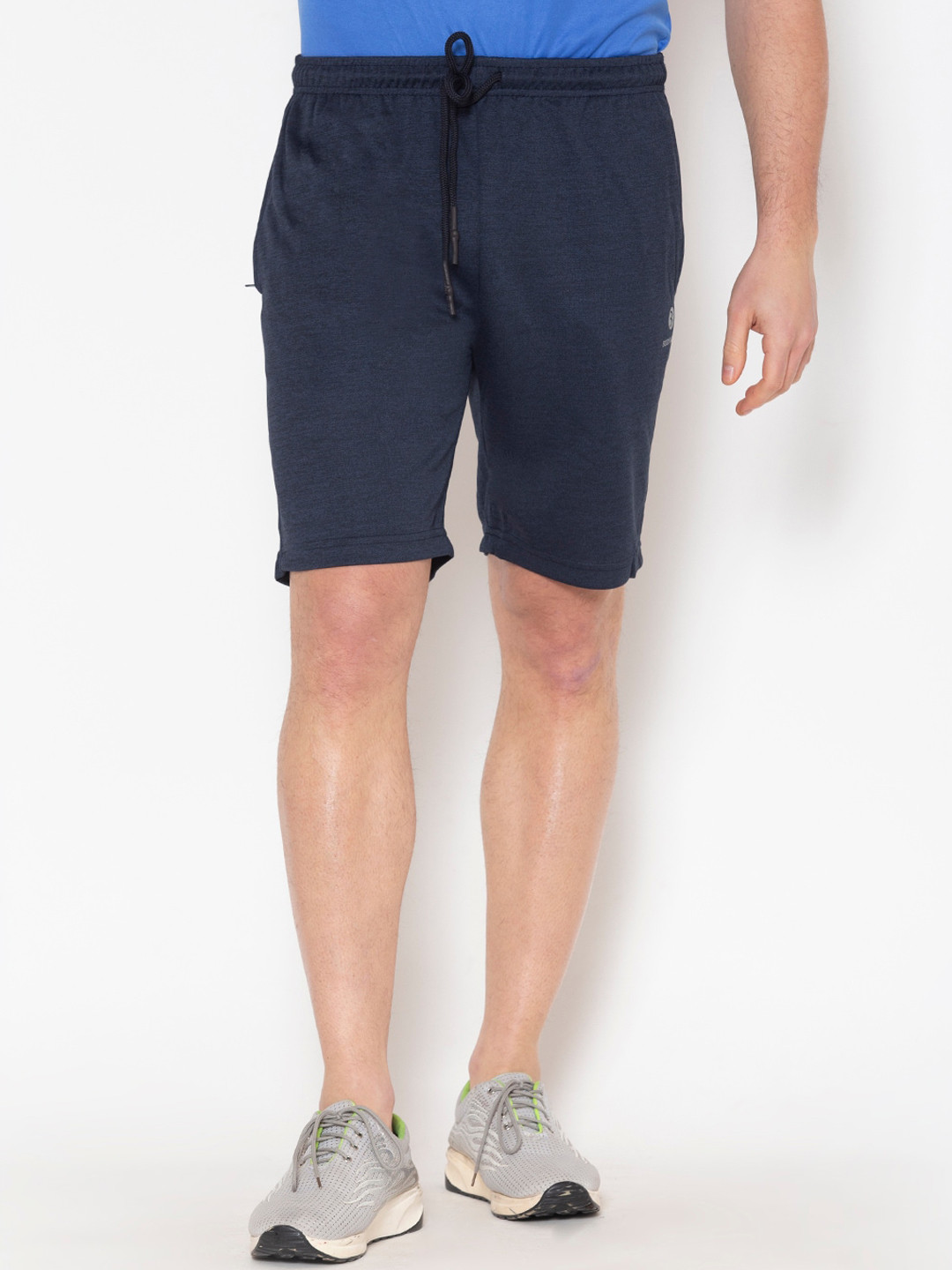 BODYACTIVE Men Navy Blue Shorts