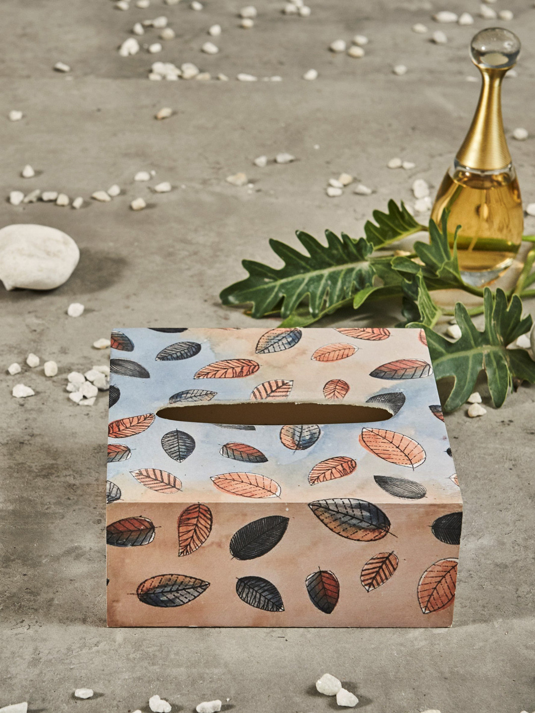 A Tiny Mistake Multicoloured Printed Wooden Tissue Box