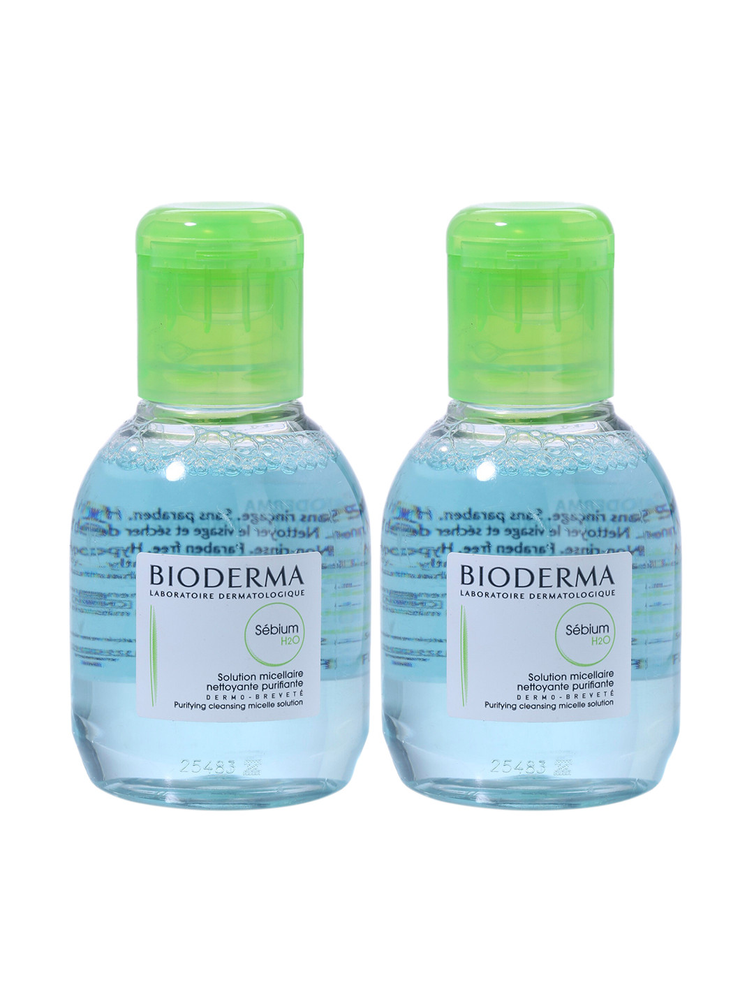 BIODERMA Set of 2 Sebium H2O Purifying Micellar Cleansing Water Makeup Remover 100 ml Each