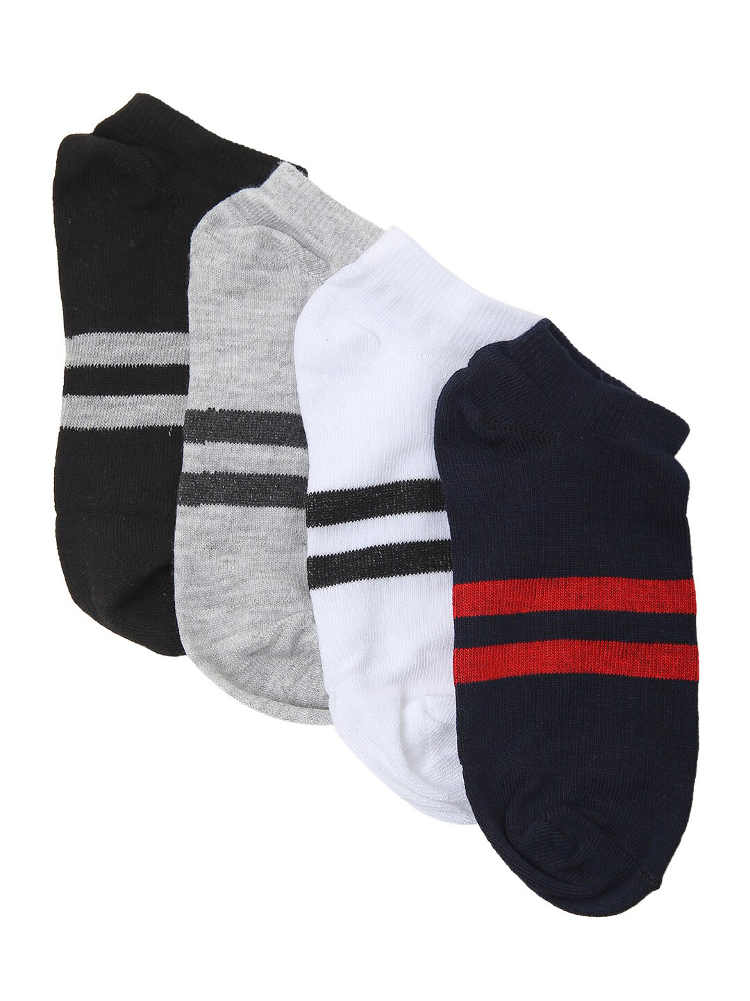 Bunnywave Pack Of 4 Assorted Patterened Ankle Length Socks