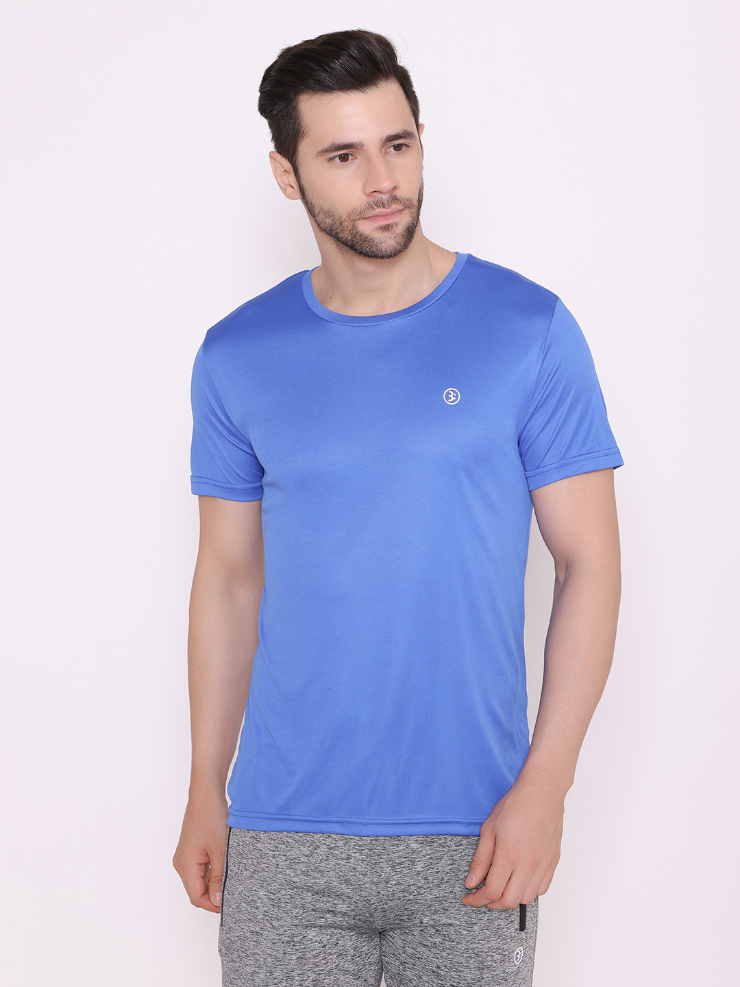 BODYACTIVE Men Blue T-shirt