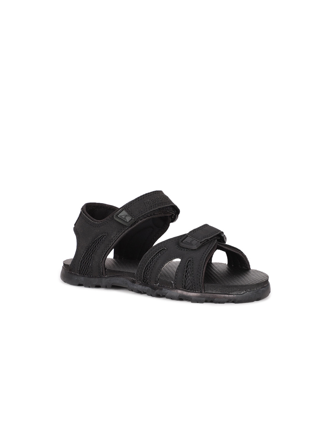 Power Boys Black Solid Sports Sandal