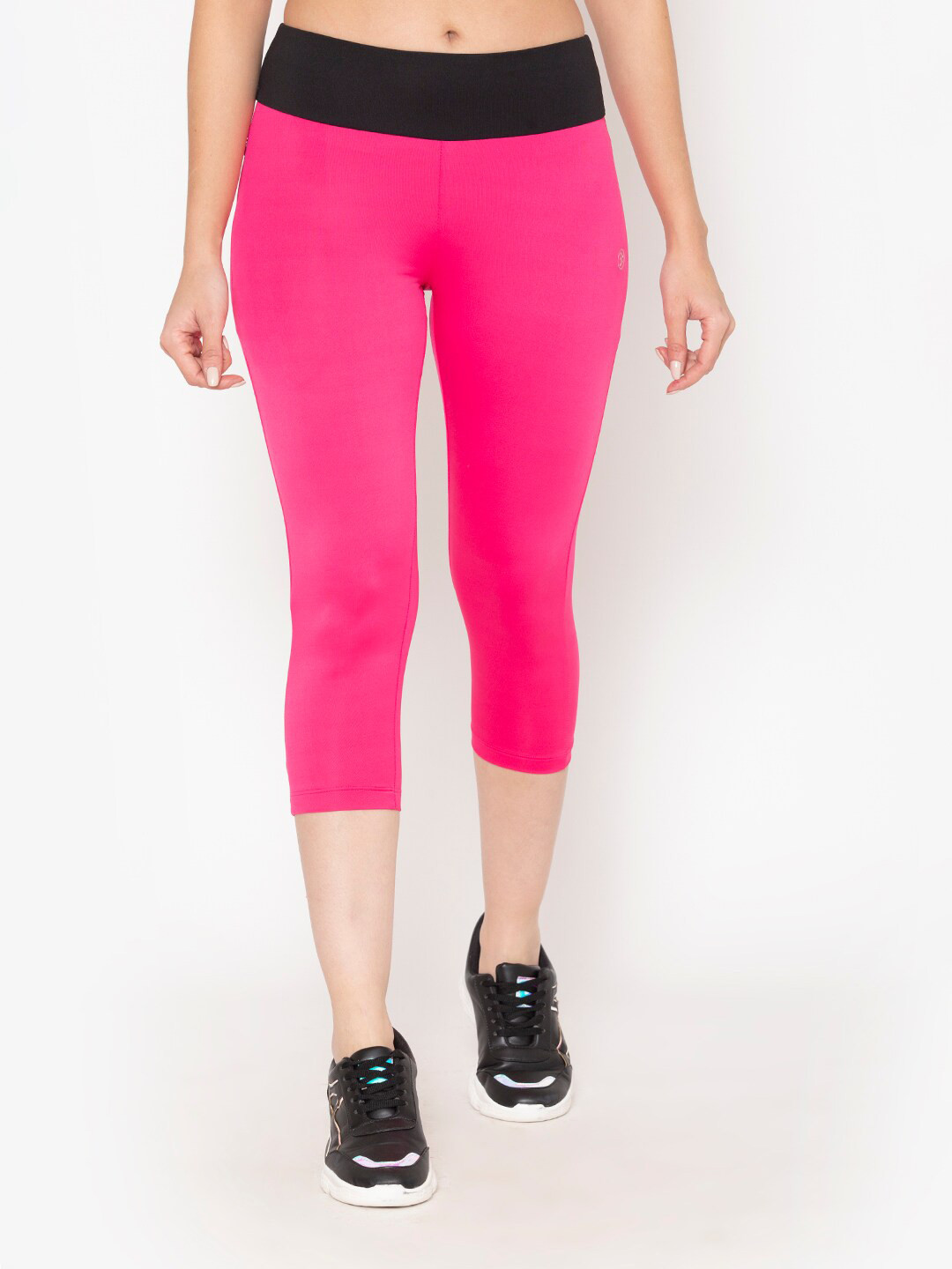 BODYACTIVE Women Pink High Waist Capris