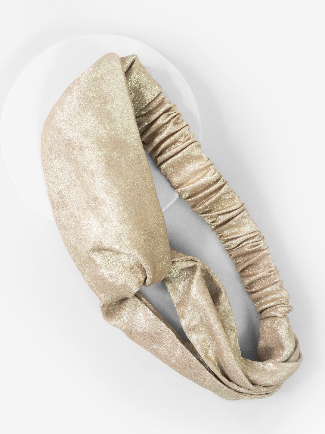 HAIR DRAMA CO. Women Foiled Cross Knot Turban Hairband