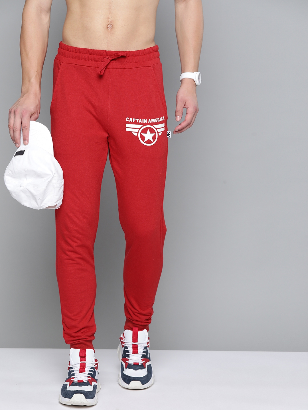 Buy DISNEY Captain America Print Track Pants with Insert Pockets online |  Looksgud.in
