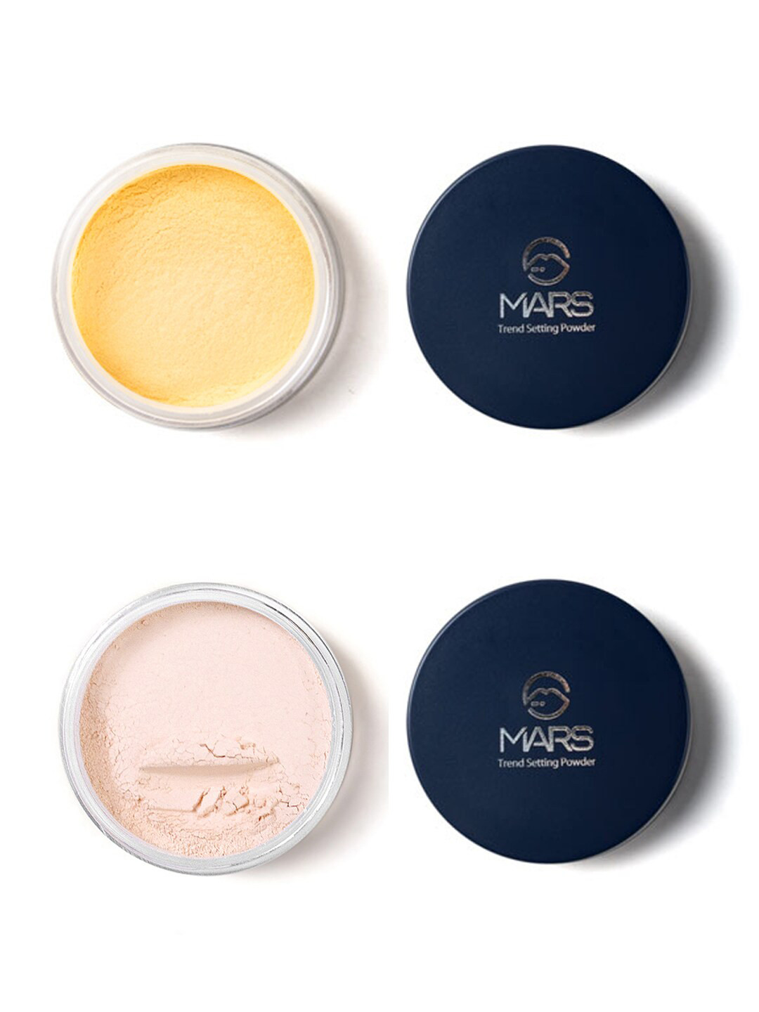 MARS Set of 2 Trend Setting Ultra Fine Loose Powder - Banana & Brightening