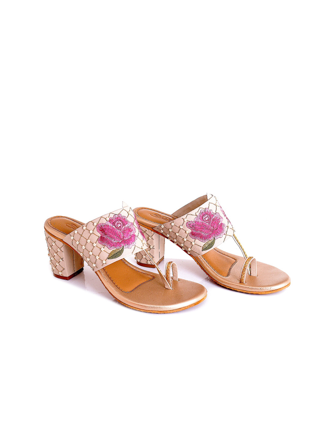 Sole House Women Pink Printed Wedge Heels