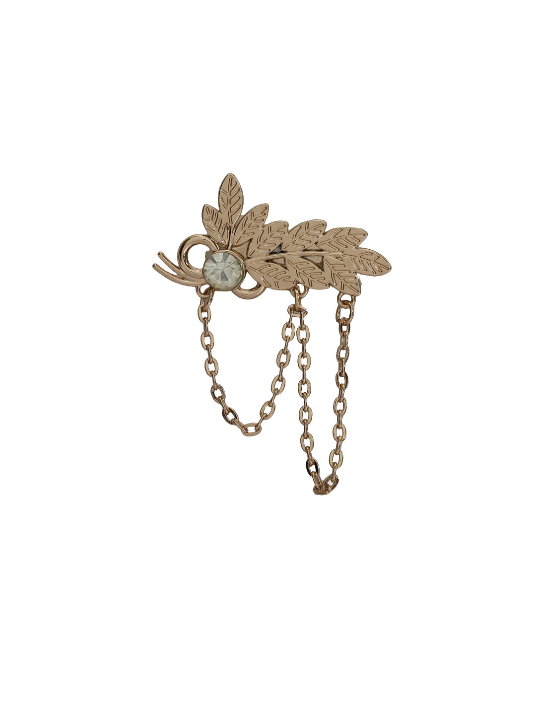 Hashburys Unisex Gold-Toned Detailed Brooch
